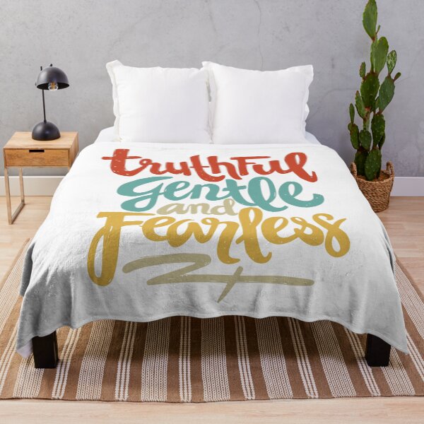 Item preview, Truthful Gentle and Fearless Typography designed and sold by Choose Happy.