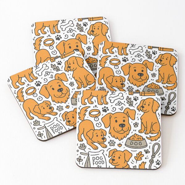 Item preview, Cute Cartoon Dog Doodle Pattern – Playful Puppy Art designed and sold by Jocamedahub.