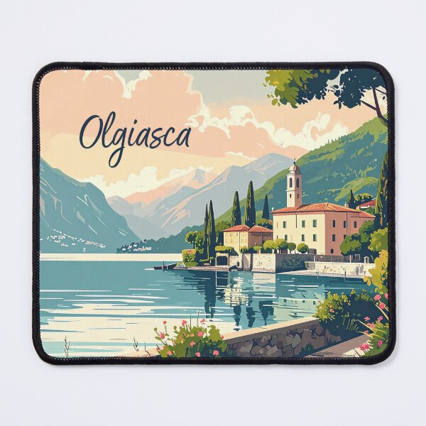 Item preview, Olgiasca – Boho Pastel Illustration, Lake Como designed and sold by Klysztof.