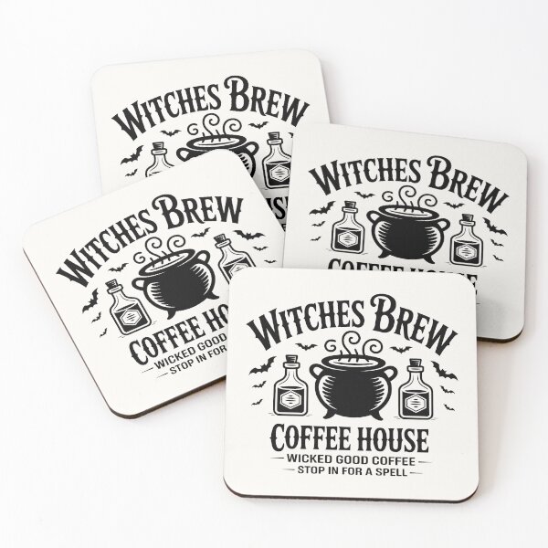 Item preview, Witches Brew Coffee House – Spooky Halloween Witch Coffee Design designed and sold by Compass and a Camera.