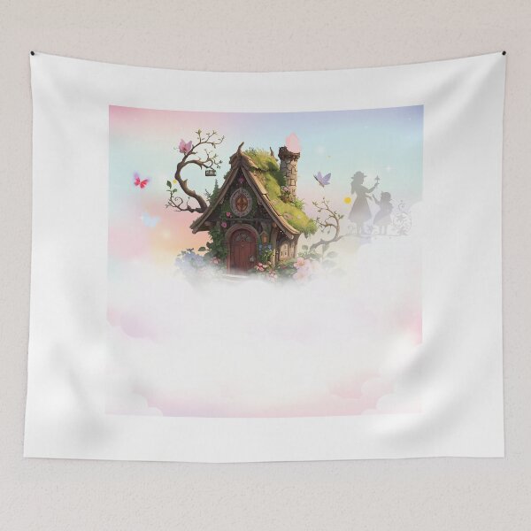 Item preview, Whimsical Cottage in the Clouds designed and sold by Silrom.