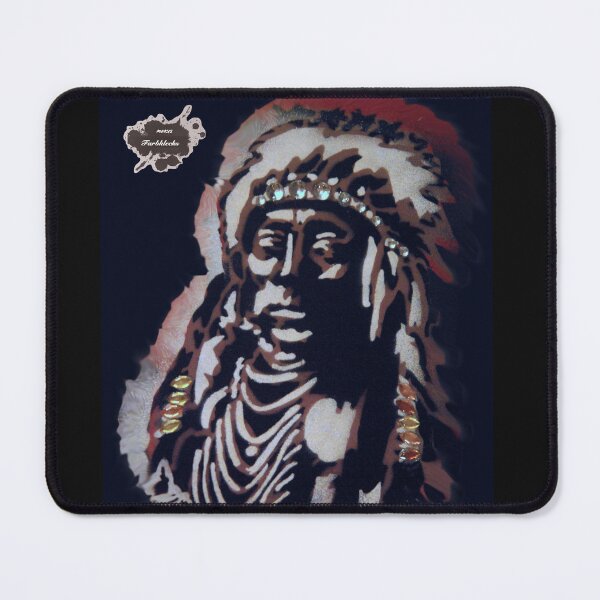 Item preview, Indian with his headdress designed and sold by marysfarbklecks.