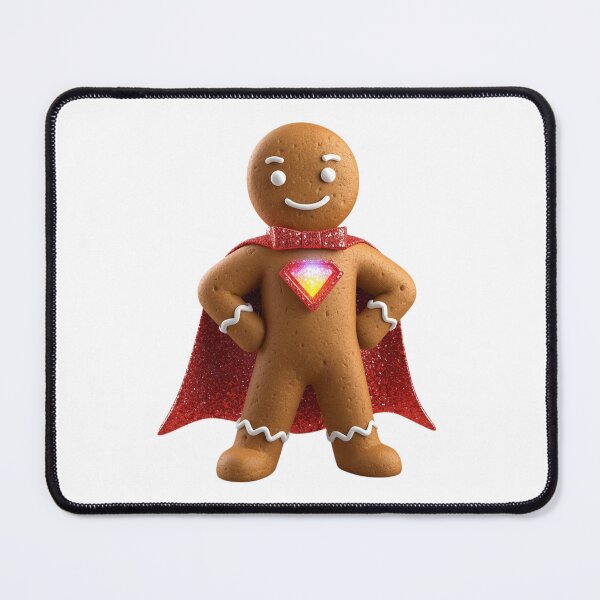 Item preview, Gingerbread man superhero with red cape designed and sold by StormArte.