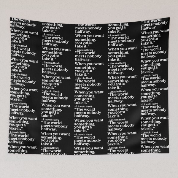 Item preview, "The World Meets Nobody Halfway..." Lincoln Hawk Quote - Over The Top Movie designed and sold by ourkid.