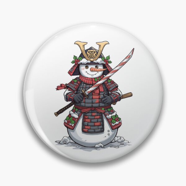 Item preview, Samurai snowman in festive armor designed and sold by StormArte.