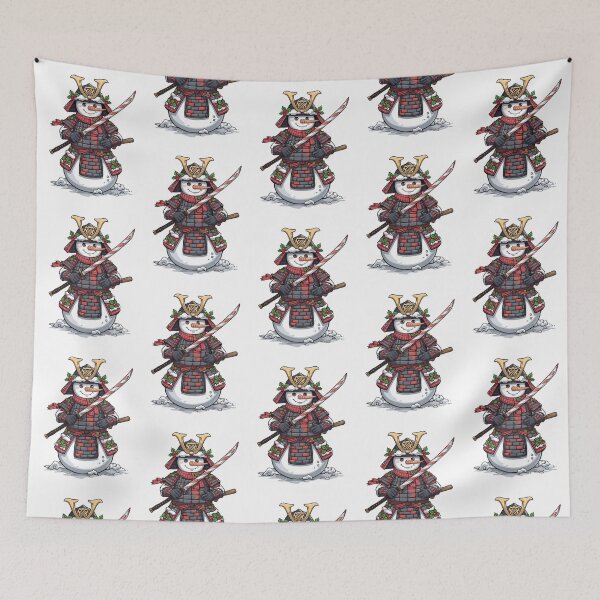 Item preview, Samurai snowman in festive armor designed and sold by StormArte.
