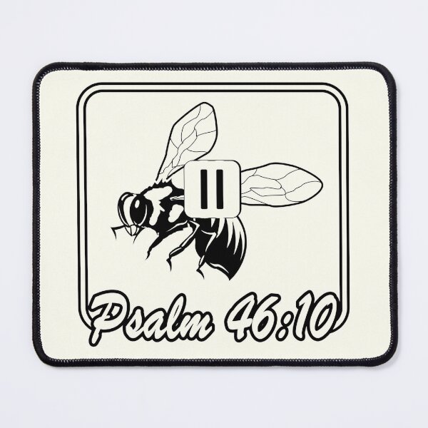 Item preview, Be Still - A christian Pun of Honey Bee with pause button - Psalm 46:10 Inspired Christian Line Art | Black designed and sold by ZechJohnRB.