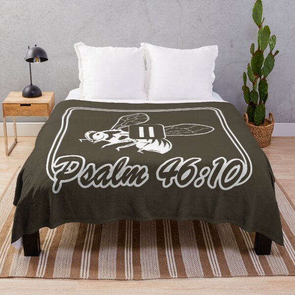 Item preview, Be Still - A christian Pun of Honey Bee with pause button - Psalm 46:10 Inspired Christian Line Art | White designed and sold by ZechJohnRB.