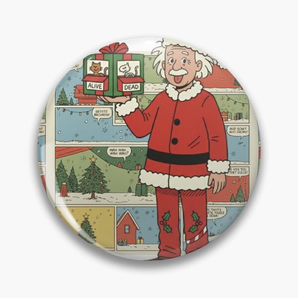 Item preview, Funny Einstein Retro-Christmas: Schrödinger-Cat Comic Style designed and sold by VieBelieve.