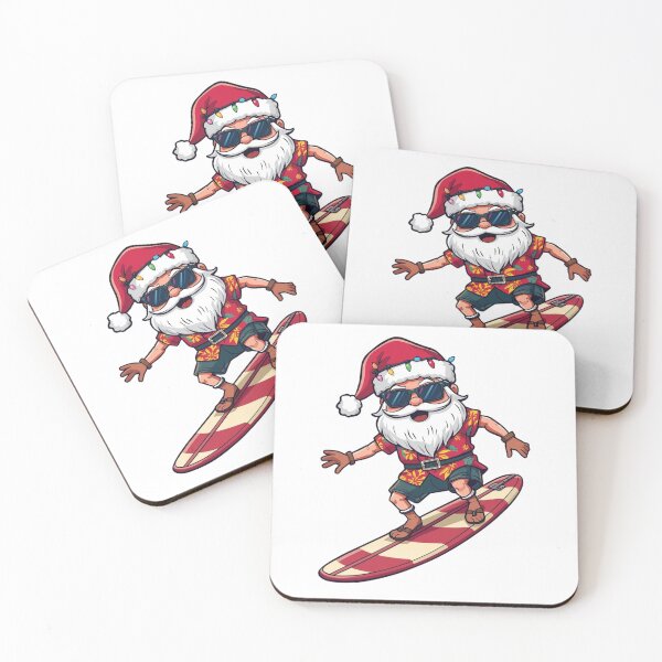 Item preview, Surfing Santa Claus on a tropical Christmas board designed and sold by StormArte.
