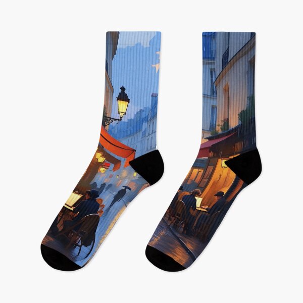 Item preview, Parisian Street Scene at Twilight designed and sold by Sharon Schwalbe.