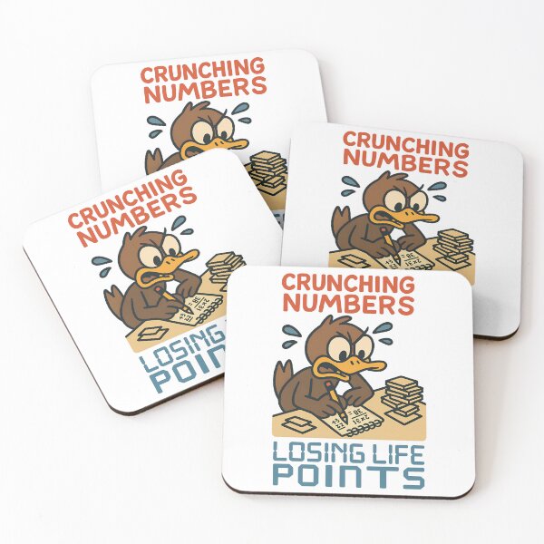 Item preview, Crunching Numbers Losing Life Points Funny Card Game Duck Design designed and sold by TeeTimeTreasure.