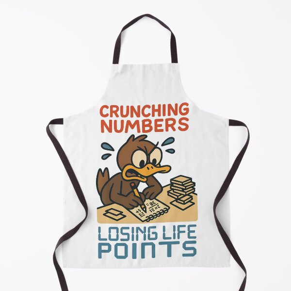 Item preview, Crunching Numbers Losing Life Points Funny Card Game Duck Design designed and sold by TeeTimeTreasure.
