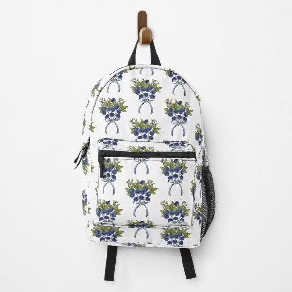 Artikelvorschau, Handgezeichnete Illustration auf weißem Hintergrund. Botanische Anordnung von Blaubeeren und einer blauen Schleife auf weißem Hintergrund entworfen und verkauft von Grin Katalina Floral Patterns & Cozy Art.