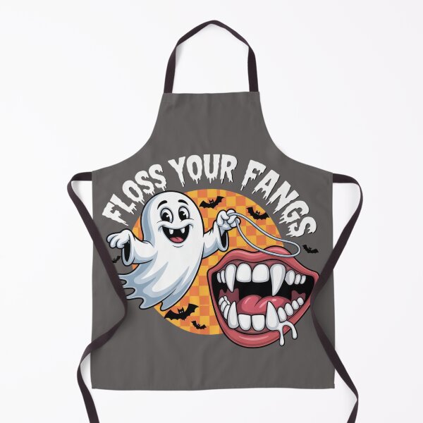 Item preview, "FLOSS YOUR FANGS" Dental Halloween T-Shirt | Funny Hygienist, Dentist & Team Work Tee ver.04 designed and sold by ChillArtNo1.