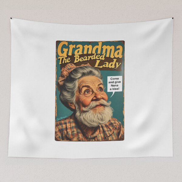 Item preview, Grandma - The Bearded Lady! designed and sold by IanBakerToons.