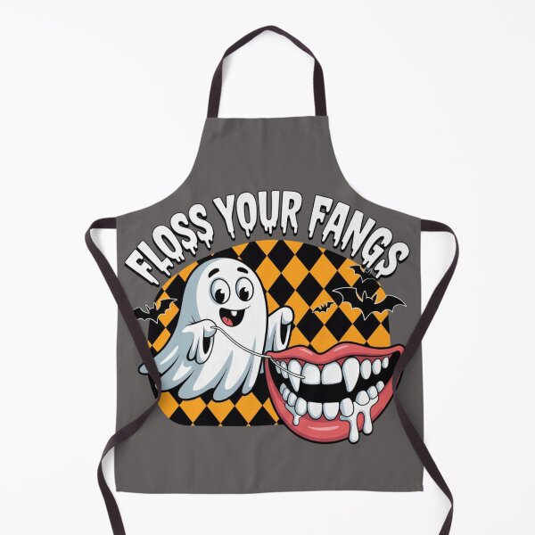 Item preview, "FLOSS YOUR FANGS" Dental Halloween T-Shirt | Funny Hygienist, Dentist & Team Work Tee ver.02 designed and sold by ChillArtNo1.
