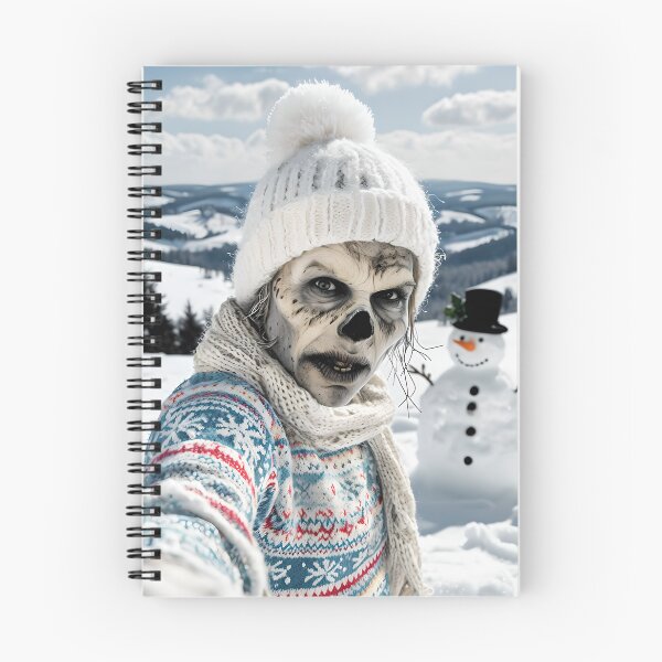 Item preview, Zombie Woman Selfie with Snowman - Winter Undead  designed and sold by NightTimeJ.