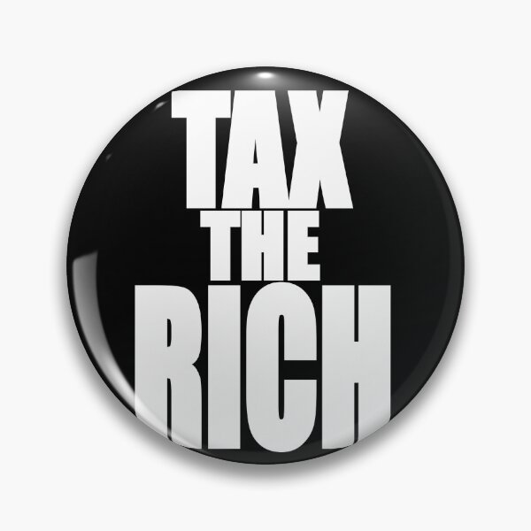 Artikelvorschau, TAX THE RICH schwarzes T-Shirt - Ein Manifest für wirtschaftliche Gerechtigkeit entworfen und verkauft von Strong Opinions.