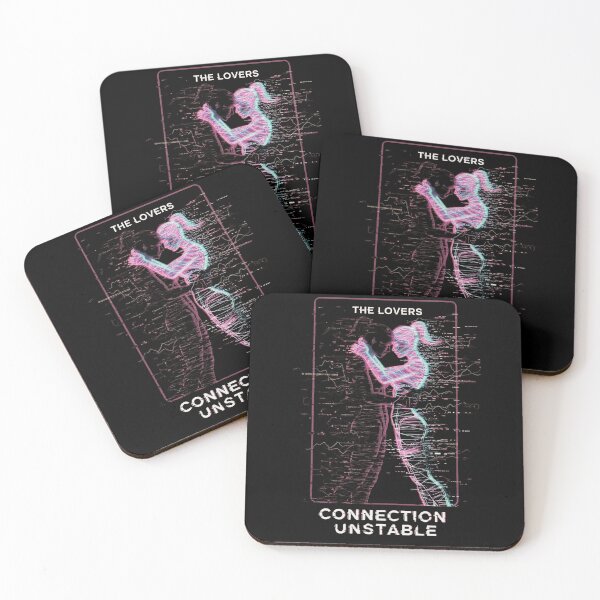 Item preview, The Lovers - Glitch Art Connection Unstable Tarot Card designed and sold by NewGenWitchcraft.
