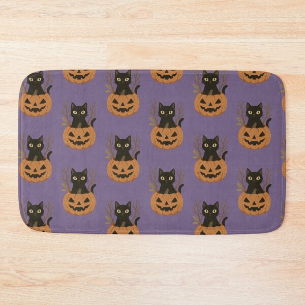 Item preview, Halloween black cat pumpkin fall season designed and sold by sammer-studio.