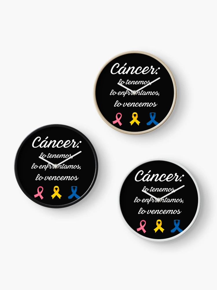 Thumbnail 3 of 4, Clock, Cancer Ribbots designed and sold by jcmtavio contra el cancer .