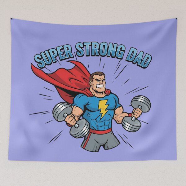 Item preview, Strong Super Dad T-Shirt – Fitness Hero Design designed and sold by Nuvra Clothing.