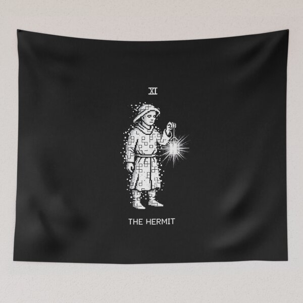 Item preview, The Hermit - 8-Bit Pixel Art Tarot Card designed and sold by NewGenWitchcraft.