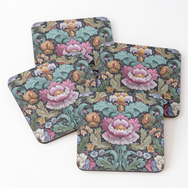 Item preview, Decoupage Vintage Flower Colorful Damask 1900 Victorian designed and sold by GrinGalore.