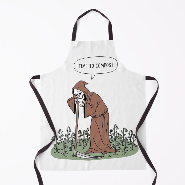 Item preview, Time to Compost - Funny Sarcastic Grim Reaper Cartoon designed and sold by NewGenWitchcraft.