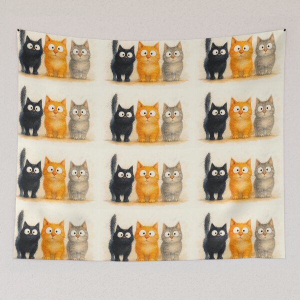 Item preview, Cute Kittens Tom Cat Family ' ReaLLY? ! ' Designed BY SHiRLeY MacARTHuR designed and sold by Shirley MacArthur Art.