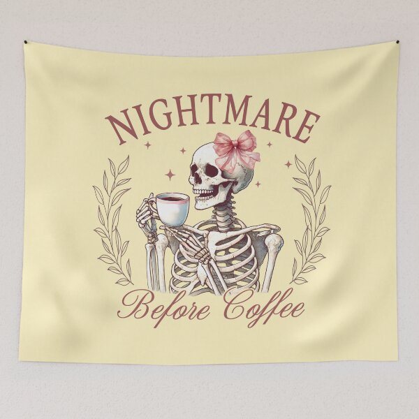 Item preview, Nightmare Before Coffee - Vintage Halloween Art designed and sold by Frame & Fold.