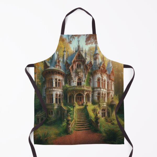 Item preview, Enchanted Gothic mansion in a lush forest with glowing windows and mystical atmosphere designed and sold by FotoworldEdel.