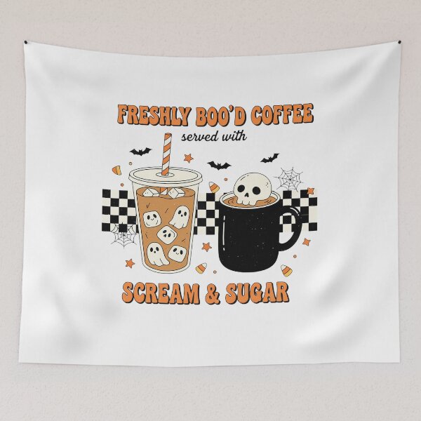 Item preview, Freshly Boo'd Coffee - PUMPKIN SPOOKY DRINKS SKULLS AND SPOOKY GHOSTS designed and sold by justyna-s28.