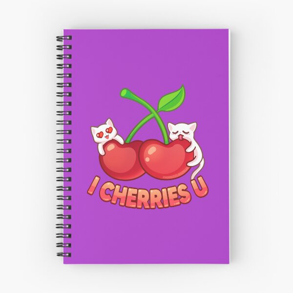 Artikelvorschau, I Cherries U - Kawaii Cats Süßes Wortspiel entworfen und verkauft von Chonkitty.