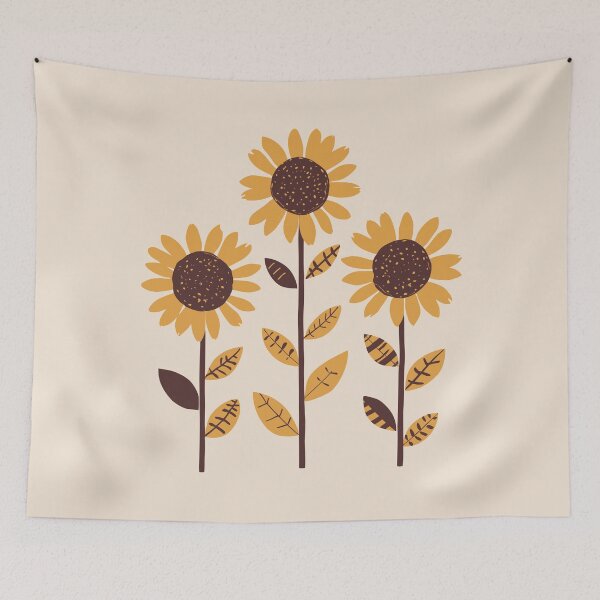 Item preview, Cheerful minimal floral art designed and sold by SpinningCharm.