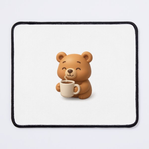 Item preview, Cute Coffee Bear Sticker – Adorable Cartoon Style Coffee Lover Art designed and sold by Sticker Art Shop.