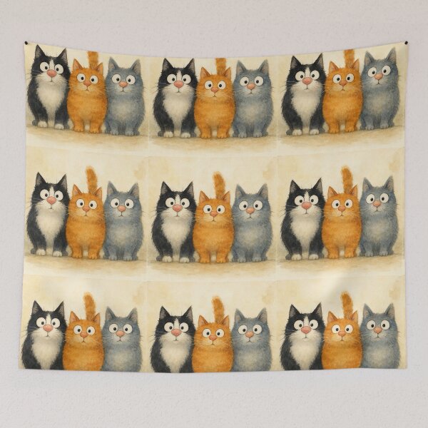 Item preview, Cute Kittens Tom Cat Family ' ON THe PRoWL! ' Designed BY SHiRLeY MacARTHuR designed and sold by Shirley MacArthur Art.
