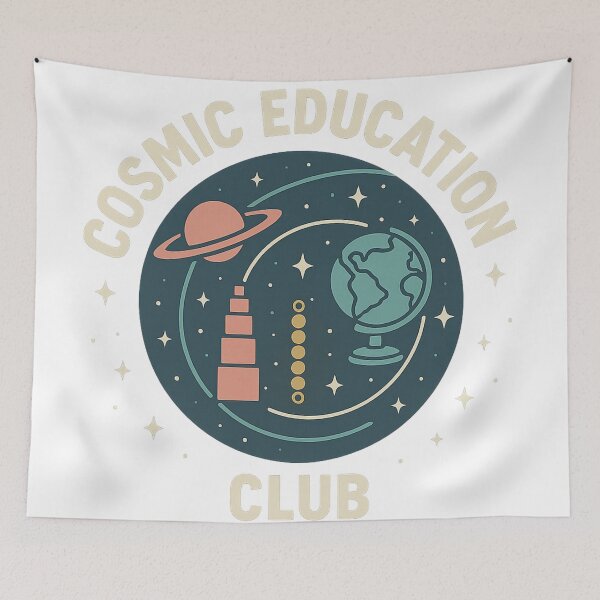Item preview, Cosmic Education Club | Montessori Cosmic Education Retro Design designed and sold by MforMontessori.