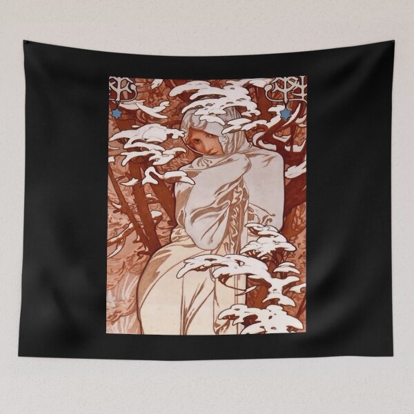 Item preview, Vintage Alphonse Mucha - Winter 1897 Art Nouveau  	 designed and sold by emjescie58.