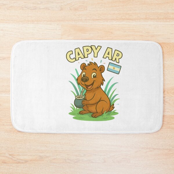 Item preview, Capy AR – Cute Capybara with Argentina Flag and Mate designed and sold by CapyToon.