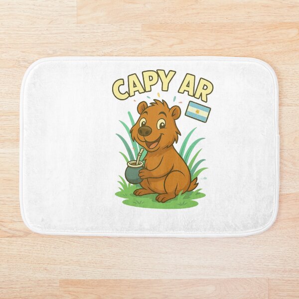 Item preview, Capy AR – Cute Capybara with Argentina Flag and Mate designed and sold by CapyToon.