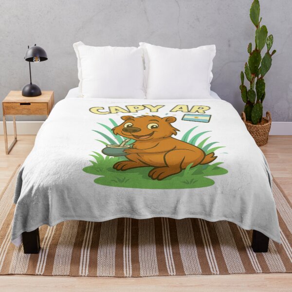 Item preview, Capy AR – Cute Capybara with Argentina Flag and Mate designed and sold by CapyToon.