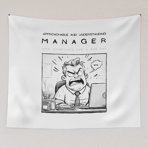 Item preview, Manager, funny comics style artwork, angry boss designed and sold by silent-violin.