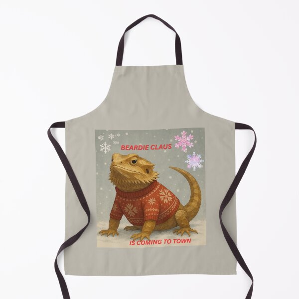 Item preview, Beardie Claus Is Coming to Town – Christmas Bearded Dragon in Festive Jumper designed and sold by GeoWild Designs.