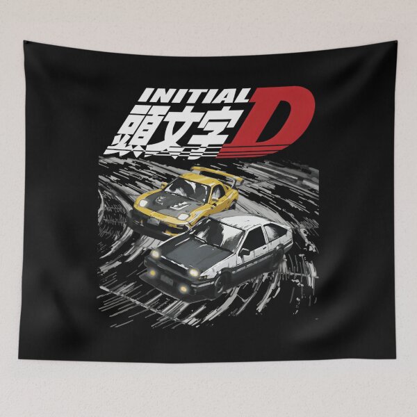 Item preview, Mountain Downhill Night Drift Racing Initial D Tandems AE86 Vs FD Rx-7  Classic 		 designed and sold by komipydjbs39.