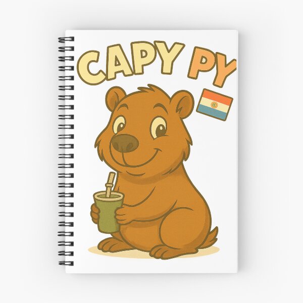 Artikelvorschau, Capy PY – Süßes Capybara mit paraguayischer Flagge und Tereré entworfen und verkauft von CapyToon.
