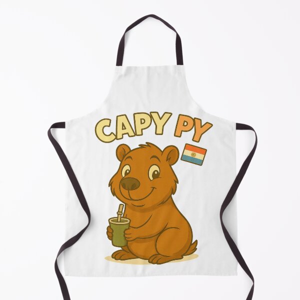 Artikelvorschau, Capy PY – Süßes Capybara mit paraguayischer Flagge und Tereré entworfen und verkauft von CapyToon.