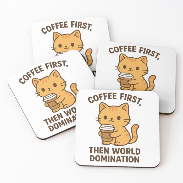 Item preview, Cat Drinking Coffee designed and sold by BotanUta.