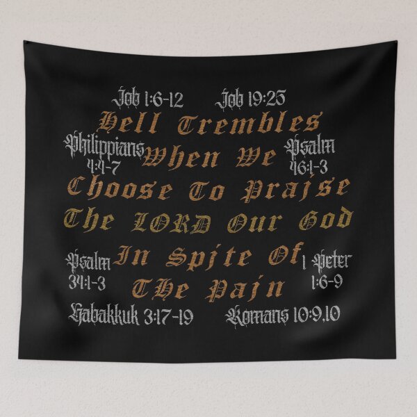 Item preview, Hell Trembles When We Praise in the Pain designed and sold by Painting For Jesus.